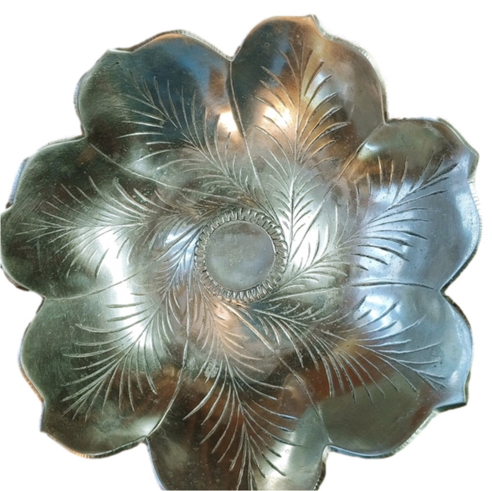 Vintage Cast Aluminium Fruit Metal Bowl